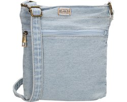 Beagles Tejeda Crossbody Schoudertas Jeans Trendy - Dames Tas - Lichtblauw-Jeans.