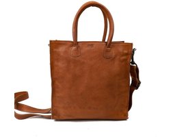 Bear Design Grote Schoudertas / Crossbodytas Dames - Leer - Bonnie - Cognac