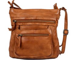 Bear Design Marion Leren Schoudertas - Cognac