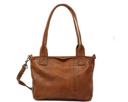 Bear Design Medium Schoudertas / Crossbody Tas Dames - Leer - Calisto Pelle - Cognac