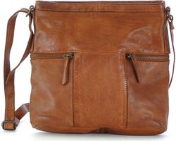 Bear Design Medium Schoudertas / Crossbody Tas Dames - Leer - Cow Lavato - Cognac