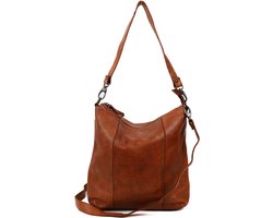 Bear Design Medium Schoudertas Dames - Leer - Ava - Cognac