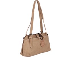 Bear Design Medium Schoudertas Dames - Leer - Daphne - Beige