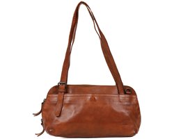 Bear Design Medium Schoudertas Dames - Leer - Daphne - Cognac