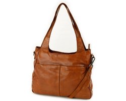 Bear Design Medium Schoudertas Dames - Leer - Els - Cognac