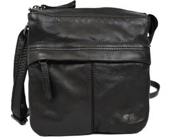 Bear Design Monique Leren Schoudertas Dames – Cow Lavato – Zwart