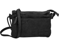 Bicky bernard schoudertas 2 Vaks tasje - telefoontas zwart BB66661 - Schoudertas dames