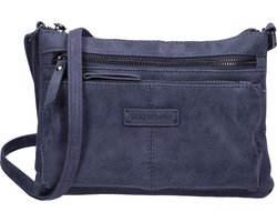 Bicky Bernard Schoudertas Dames blauw- Crossbody 22.5x4.5x16.5cm - 5 Vakken