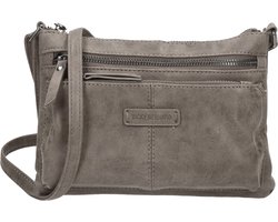 Bicky Bernard Schoudertas Dames grijs - Crossbody - 23x4x17cm - 5 Vakken