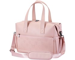 Brisby Venezia Slijtvaste Weekendtas - Schoudertas - Reistas - Handbagage - incl. ophanghaken - PU Leer - Roze