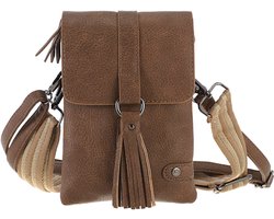 Camel telefoon- en schoudertasje Libina- Damestas- Sint- Kerst
