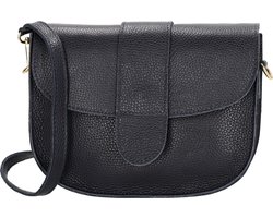 Charm London Anna Crossbody Schoudertas - Leren Dames Tas - Blauw