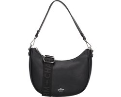 Charm London Montmartre Schoudertas - Kort & Lang hengsel - Trendy Banana Bag - Dames Tas - Zwart.