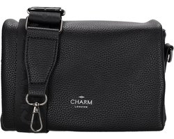 Charm London Pentonville Schoudertas - Crossbody - Schouderband - Overslag - Dames Tas - Zwart