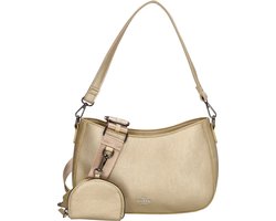 Charm London Schoudertas New York - Met Etui - Dames Tas met Korte en Lange Schouderband - - Dames Tas - Goud