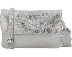 Charm London South Hill Schoudertas - Crossbodytas - Leer - Metallic - Overslag - Clutch - Leren Dames Tas - Zilver