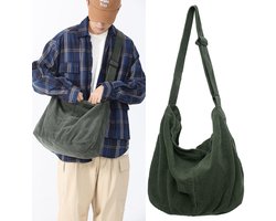 Corduroy Schoudertas - Corduroy Tote Bag - Schoudertas voor dames - Grote capaciteit Hobo - Casual werk winkelen