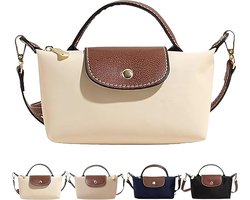 Crème Dames Handtas - Mini Schoudertas en Crossbody - Compact Ontwerp voor Telefoon en Essentiële Spullen