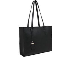 Dame Handtassen - grote boodschappentassen voor dames - Schoudertas voor dames - Modieuze casual tas - Ritssluiting - Geschikt voor woon-werkverkeer, school of winkelen - 36,5*11*30 cm - Zwart