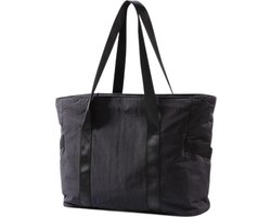 Dames Handtassen - Dames Tas Shopper Met Rits - Grote Schoudertas / Handtas Dames - Schooltas - Schoudertas - Laptoptas - Dames Tas - Handtas - Shopper - Weekendtas - Boodschappentas - Strandtas - Yoga / Geschiktheid / Reis - Zwart