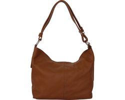 Dames lederen handtas schoudertas hobo tas GL005 Camelbruin