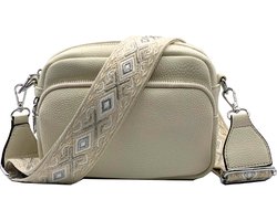 Dames Schoudertas Goud – Trendy Damestas – Bag Strap – Crossbody Tas - 5 Vakken - Kleine Schoudertasje