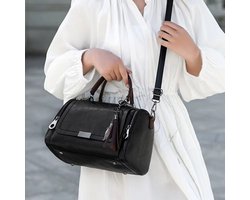 Dames tas- Schoudertas – Luxe PU Leren Schoudertas & Crossbody – Designer Look – Ruime Damestas – zwart