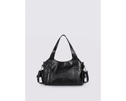 Dames Tas - Tassen met rits - Schoudertas - Handtas - Werktas - Shopper - Tote bag - geschikt voor A4 - Zwart