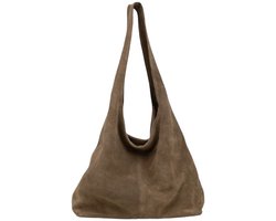 DSTRCT Grote Schoudertas Dames - Leer - Portland Road - Taupe