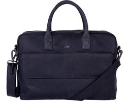 DSTRCT Wall Street Aktetas - 17 inch laptoptas - Zwart