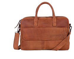 DSTRCT Wall Street Laptoptas - 17 inch - Cognac