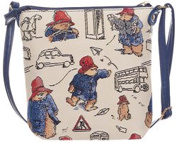 Elegant smal tasje - Schoudertasje - Gobelinstof - Paddington - Beer