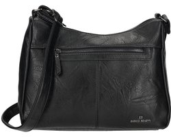 Enrico Benetti Caen Schoudertas Dames Leer Look - Zwart