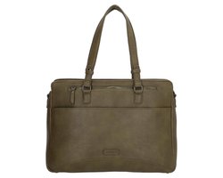 Enrico Benetti Lily 66450 dames laptoptas/ business schoudertas 14" laptopvak - olijf groen