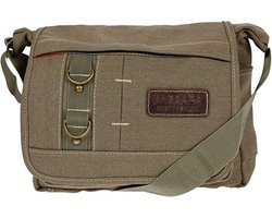 Fana Bags - Canvas schoudertas groen - Kleine schoudertas dames / heren - Schouder tas klein canvas