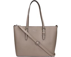 Flora & Co Grote Shopper / Schoudertas - Dames - Saffiano - Nora - Beige / Taupe