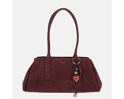 Flora & Co schoudertas suedine bordeaux