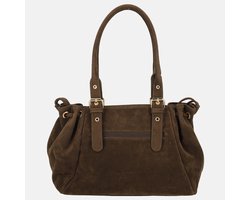 Flora & Co Suedine schoudertas chocolat
