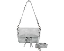 FREDsBRUDER Leren schoudertas Rebel At Heart Shoulderbag Silver zilverkleurig