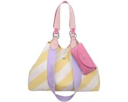 Fritzi aus Preußen Schoudertas Ice Canvas Izzy Bag Lemon Cake Veelkleurig