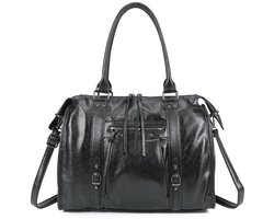 Gallantry® - Damestas - Schooltas - Werktas - Schoudertas - Handtas - Shopper - weekendtas - Zwart