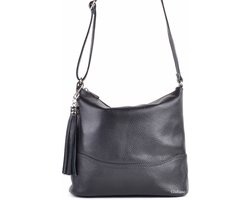 Giuliano schoudertas Dewi - Zwart - Made in Italy