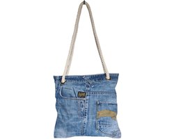 Giuliano-Tas-Schoudertas-Handtas-Denim-Recyclede denim-Jeans-32cmx33cmx1cm