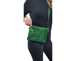 Glitter schoudertas - groen - Feest/ festival/ carnaval