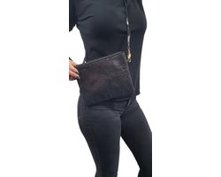 Glitter schoudertas - zwart - Feest/ festival/ carnaval