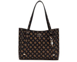 GUESS Schoudertas Daryna II Elite Tote Mocha Logo Donkerbruin