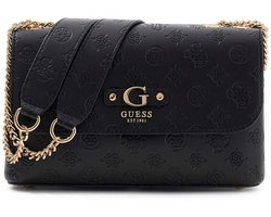 GUESS schoudertas Dita Convertible XBody Flap Black Logo zwart