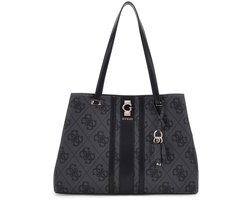 GUESS schoudertas Erenia Tote Bag Coal Logo donkergrijs