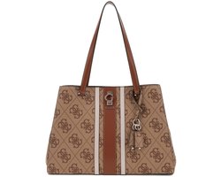 GUESS schoudertas Erenia Tote Bag Latte Logo beige
