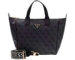 GUESS schoudertas Follie Small Tote Bag Coal Logo donkergrijs